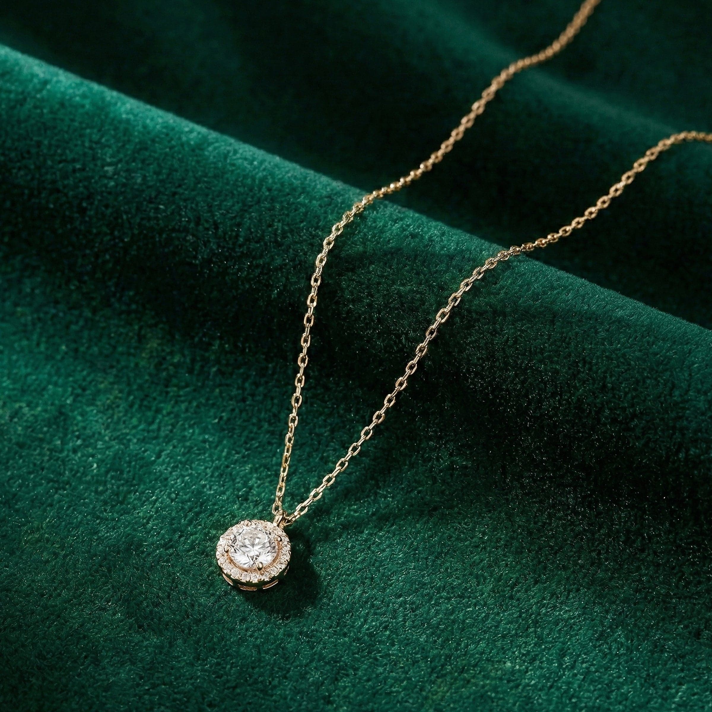 Round Gold Diamond Pendant