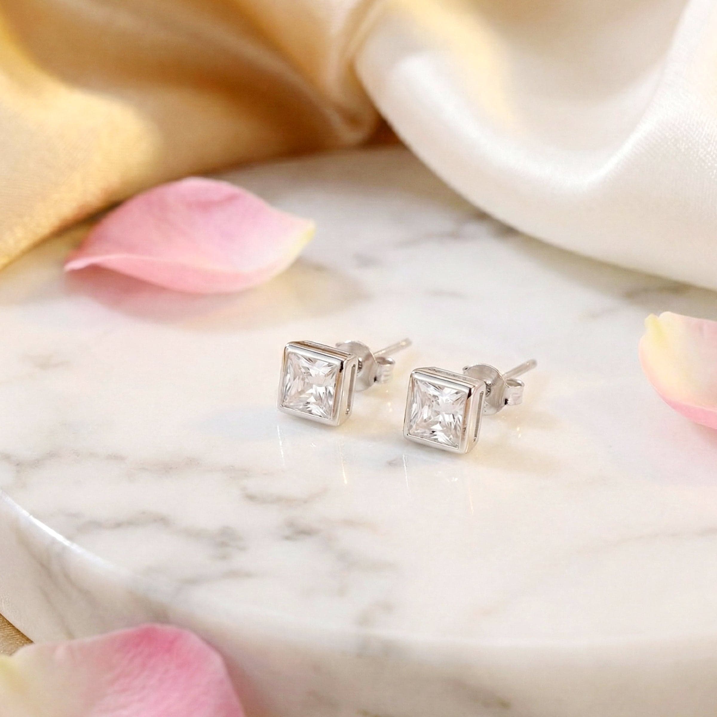 Diamond Square Earrings